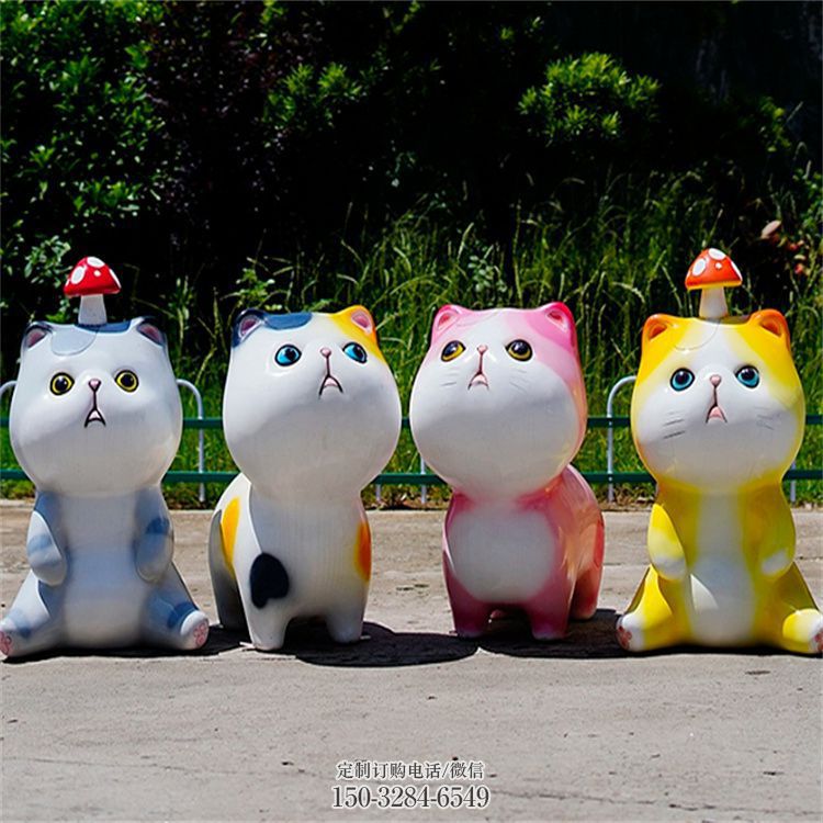 齐齐哈尔房地产猫咪雕塑,仿古动漫雕塑,公园动物制造 齐齐哈尔房地产猫咪雕塑,仿古动漫雕塑,公园动物制造